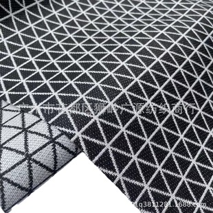 Yarn-dyed jacquard fabric geometric pattern yarn-dyed embroidered fabric small triangle jacquard bag shoes material sand release