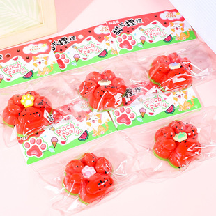 Little red book with summer watermelon fluid pinch music watermelon cat claw slow rebound decompression fluid toys wholesale