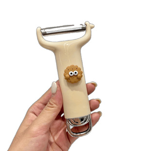 Cute Stainless Steel Fruit Peeling Knife Peeler Household Kitchen Multi-Functional Potato and Apple Peeling Tool