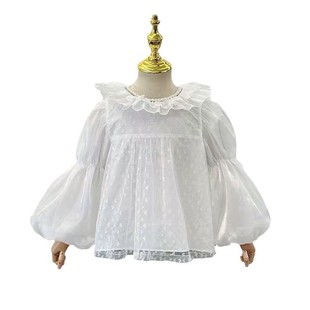 Новая нижняя рубашка для девочек Весенняя детская рубашка Lolita с детским воротником