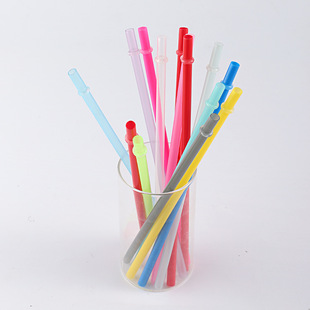 Factory direct water cup straw PP plastic straw color buckle reusable straw tea cup tube can be wholesale