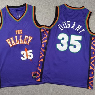 2025 New Season Jersey Children's Wear Embroidery Suns Purple City Edition Basketball Jersey Durant THE VALLEY