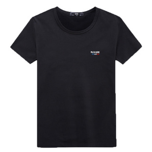 Pure Cotton Loose Half-sleeved Base Shirt Youth Casual Summer Short-sleeved T-shirt Men's plus size Plus-sized Fat Man T-shirt