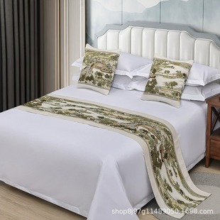 Light luxury Nordic style bedding bed mat bed tail towel hotel bed cover towel bed flag decorative strip