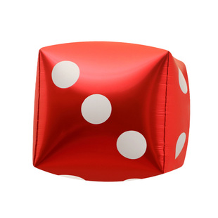 Cross-border toy balloon playing cards dice three-dimensional cartoon aluminum film balloon hearts spades squares plum blossom spot