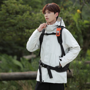 New Outdoor Jacket Three-in-One Two-Piece Waterproof Windproof Warm Moisture Permeable Hiking Suit for Men and Women