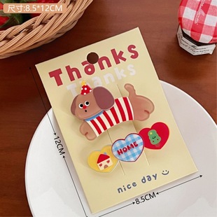 Tengyi Original Cute Cartoon Bear Hairpin Girl Versatile Decorative Bangs Hairpin Acrylic Hair Accessories Wholesale