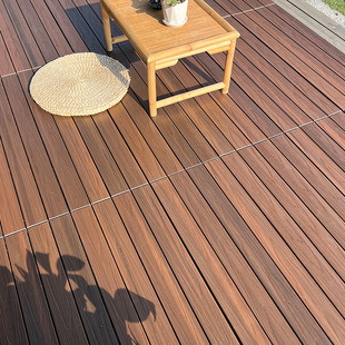 Balcony Co-Extrusion Wood Preservative Wood Floor Garden Villa Bathroom Self-Laying Waterproof Outdoor Outdoor Terrace Courtyard
