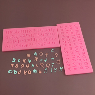 English alphanumeric breakpoint type fine line road silicone mold digital pendant drop mold chocolate sugar mold