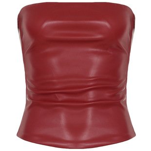 2025 Fashion European and American Cross-border Fashion Women's Chest Wrap Top Backless Solid Color All-match Sexy Nightclub Strapless Vest