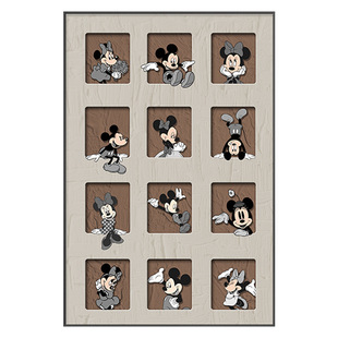 Modern minimalist living room decorative painting Cartoon Cartoon hallway mural cute Mickey sofa background wall floor hanging painting