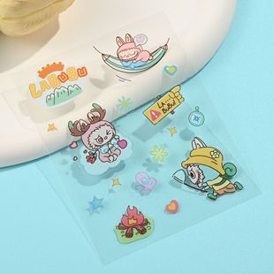 PET Cartoon Shaped Sticker Labu Cartoon Cartoon Sticker Hand Account Decorative Sticker Cute Sticker Wholesale