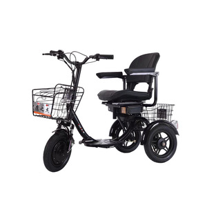 Eagle Jie elderly electric tricycle adult scooter multi-color optional riding convenient front and rear two-car basket