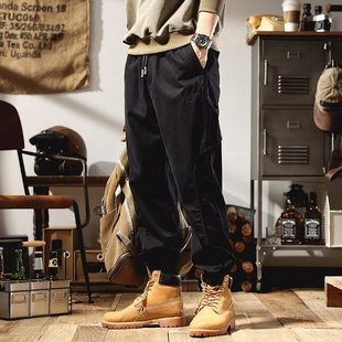 American Style Heavy Retro Work Pants Men's Autumn and Winter Loose Thickened Casual Pants Men's Winter Pants