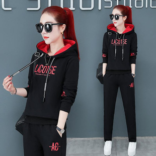 786#2024 Spring and Autumn New Leisure Sportswear Sports suit Women's plus size Women's Hooded Wear Two-Piece Set