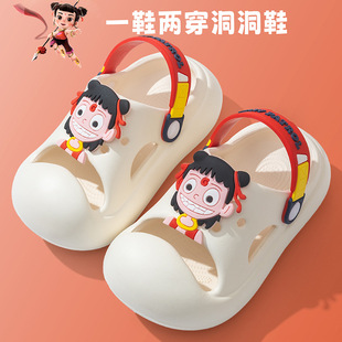 Summer Children's Cave Shoes Boys New Cartoon Non-slip Girls Indoor and Outer Toe Shoes Sandals