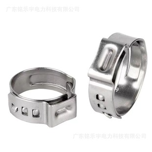 304 stainless steel strong single-lug stepless clamp throat hoop clamp clamp fastening thick pipe buckle