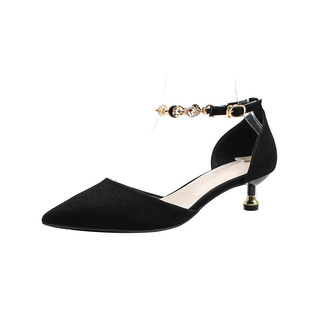 J370-A1 High Heels Women's Stiletto Heel 2021 Spring New Arrival Women's Leather Shoes Elegant Shallow Mouth Pointed Single Shoes