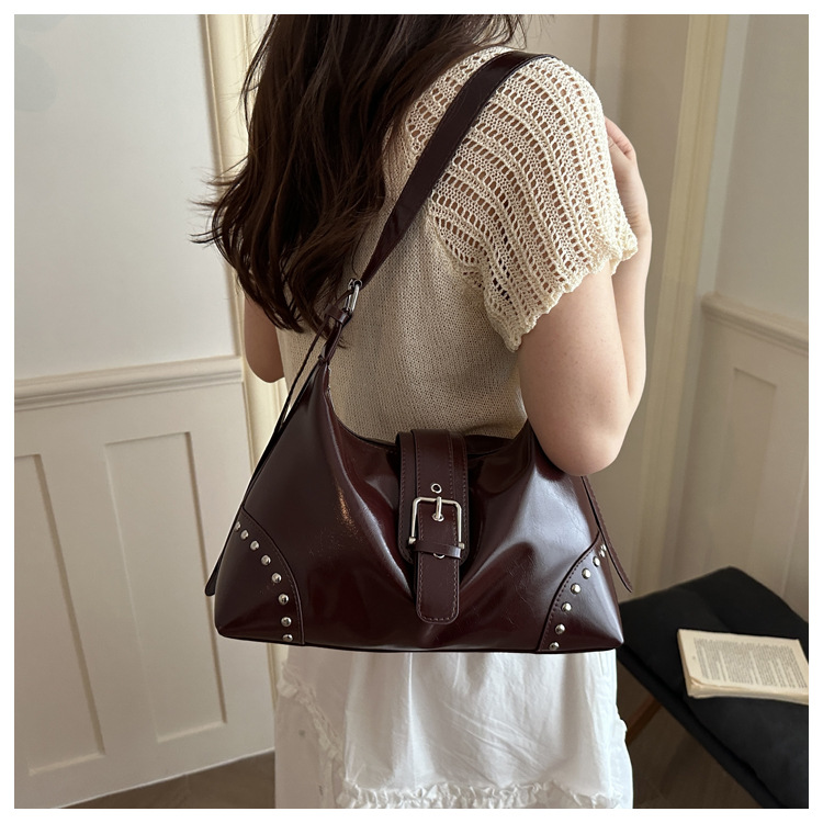 Korean niche minimalist handbag for women, 2026 summer new retro versatile stylish shoulder/crossbody bag