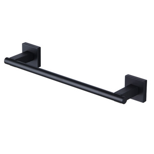 Wholesale bathroom toilet simple home storage single pole modern simple dumb black 304 stainless steel towel rack