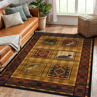 Cross-border Hot-selling American Country Crystal Velvet Bedroom Living Room Full-covered Large Carpet Household Entrance Water-absorbent Dirty-resistant Foot Mat