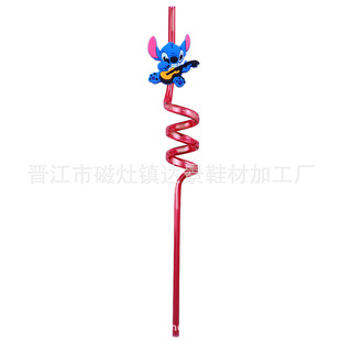 stiltzai series ice cream bending straw PVC soft glue cartoon accessories food grade PETG art modeling straw