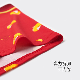 Lucky Jinbao оранжевый кошка животных год нижнее белье безопасный Чистый хлопок пара Молодежный Боксер треугольник 5A антибактериальное нижнее белье оптом