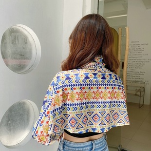 Sunscreen Shawl Women's Summer Long-sleeved Driving Cape Cycling Short Face Covering Cute Cape Mask Integrated Sun Protection Clothing