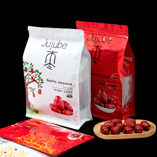 Factory Direct Sales Red Dates and Wolfberry Health Food Packaging Bags Composite Packaging Bags Self-Standing Self-Sealing Food Bags Customization