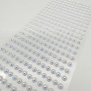 Spot 5mm resin Diamond AB color sunflower acrylic diamond sticker gem sticker Crystal sticker children's gift