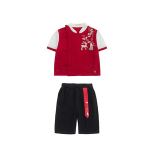Kindergarten Garden Clothing Summer suit Chinese Style Primary School Students' School Uniform Hanfu Children's Class Uniform Children's Day Chinese Studies Performance