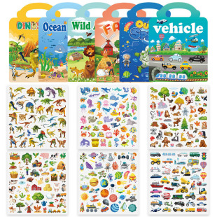 Supply Amazon Bubble Jelly Sticker Book Children's Enlightenment Early Education Baby's Hands-on Brain Puzzle Stickers