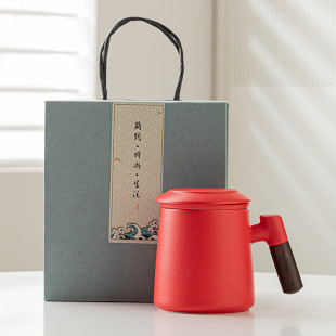 Ceramic filter tea cup tea separation Cup office mug ceramic cup wholesale Cup with lid hand gift