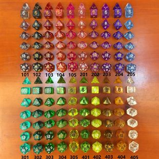 Creative 7-grain multi-faceted dice [7-piece set] DND life calculation sieve TRPG running group digital dice