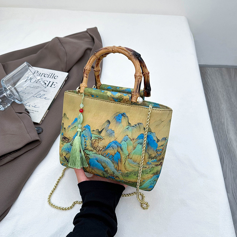 2025 New Style Chinese Embroidery Elegant Hanfu Bag, Traditional Chinese Style Handbag, Cheongsam Bag, Shoulder Bag, Crossbody Bag, Clip-on Bag