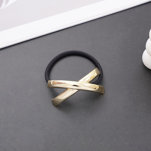 Distinctive Alloy High Elastic Hair Ring Niche Design Bow Rubber Tendon All-match Cold Style Hair Rope Set Hair Accessories