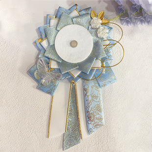 Finished product in stock source manufacturer secondary ribbon pain yum pain packaging accessories 55-75 valley beauty badge