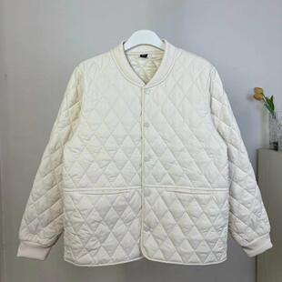 Coat New Spring and Autumn Rhombic Lightweight Spring and Autumn Fashion Loose Short Women's Rhombic Thickened Korean Style Winter Warm
