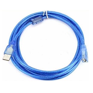 1.5 m transparent blue USB high-speed 2.0 male-to-female extension cord all copper woven mesh shielding with magnetic ring data cable