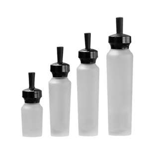 in stock Frosted Dropper Bottle 15ml Bottled Black pp Dropper Cosmetic Glass Bottle Toner Skin Care Bottle