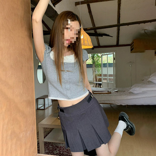 Cross-border 2024 Autumn Women's Spice Lace All-match T-shirt Short-sleeved Slim-fit Bow Fake Two-piece Top