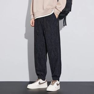 high quality Explosive Casual Pants Men's Autumn Slim-fit Slimming Loose Straight Elastic Ins Sports Casual Trendy Pants