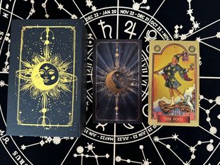 New Gold Foil Tarot Card PVC Waterproof Bronzing Color Printing Tarot Card Leisure Entertainment Table Game Card Instruction Tablecloth