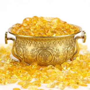 Citrine Gravel Ornaments Home Colorful Crystal Degaussing Supplies Ornaments Decorations Gourd with Natural Jia
