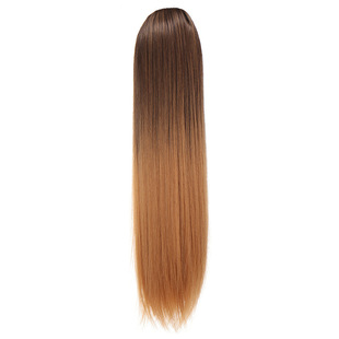 Wig foreign trade European and American drawstring straight ponytail simulation hair increase hair volume change temperament daily invisible ponytail