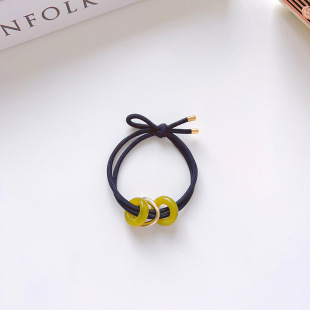 Vintage Buckle Head Rope Women's Simple ins Hair Rope All-match Ponytail Hair Rings High Elastic Rubber Band Bow Hair Accessories