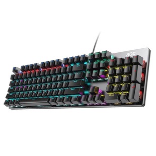AOC Механическая клавиатура GK410 Компьютерная настольная игра Зеленая ось Внешний проводной комплект