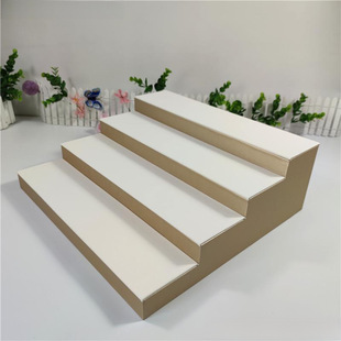 Four-layer Trapezoidal Display Stand Ladder Live Bracelet Rack White Antique Multi-layer Swing Shelf Handheld Trapezoidal Display Rack