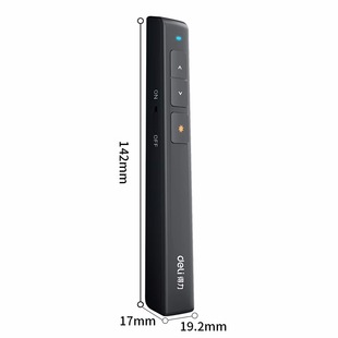 Deli Page Turner 2802 Remote Control Laser Presentation Pen Wireless Pointer 30m Ppt Slide Electronic Pen Wholesale