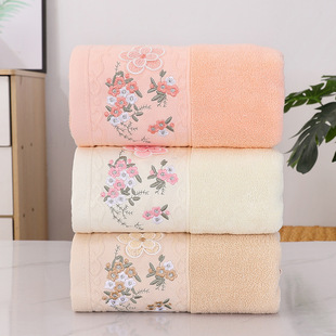 Factory Direct pure cotton bath towel embroidered gift box high-end hotel hand gift Xinjiang cotton supermarket labor protection plain color